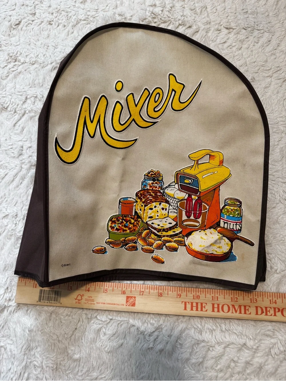 VTG 70s D.A.C. Stand Mixer Cover Retro Kitschy Kitchen Vinyl Appliance Cover MCM